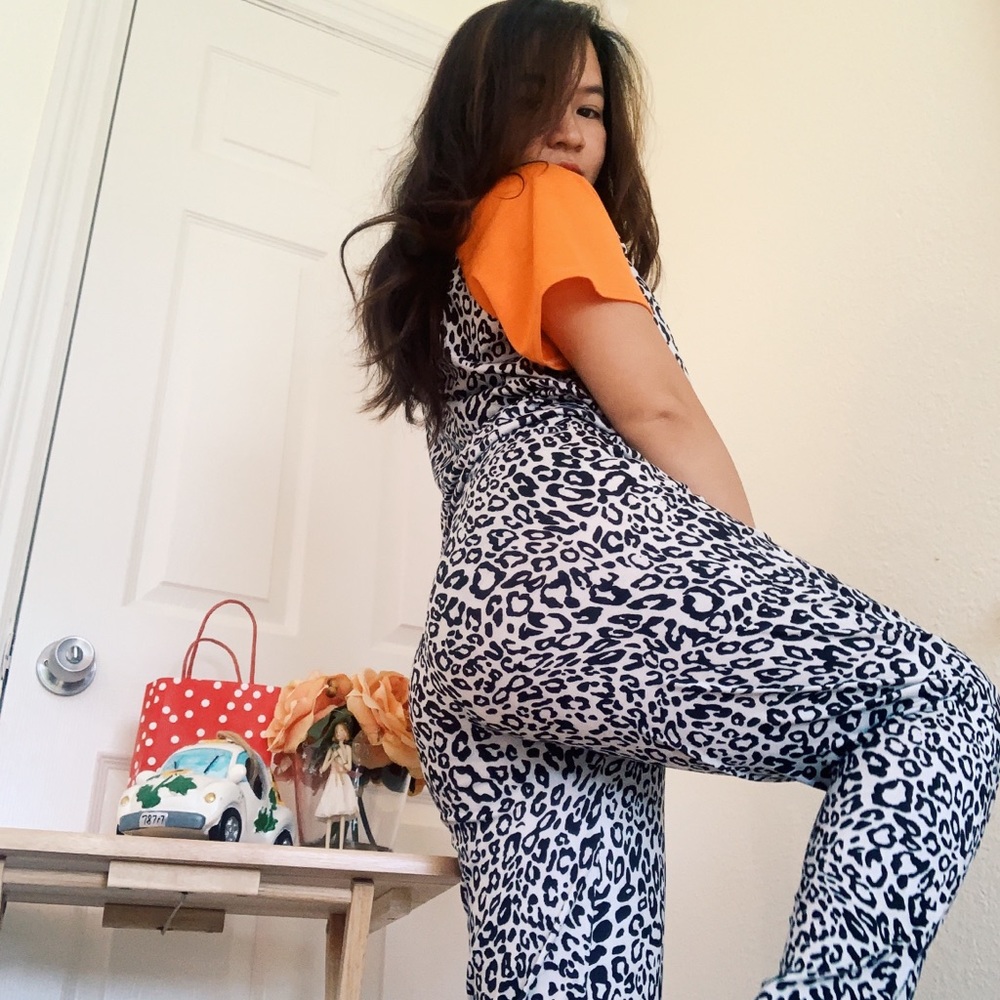 Animal print jumpsuit